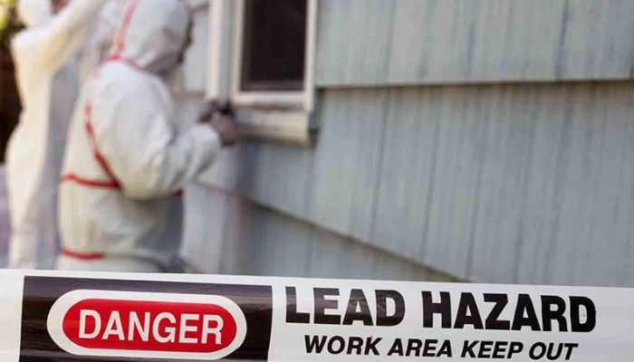 Certified lead inspection team checking for lead contamination